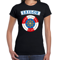 Zeeman/sailor verkleed t shirt zwart voor dames