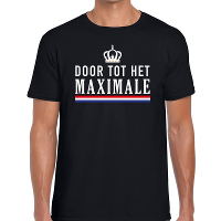 Zwart Door het Maximale t shirt voor heren