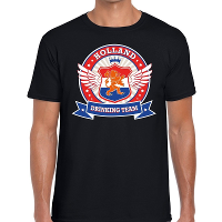 Zwart Holland drinking team rwb t shirt heren