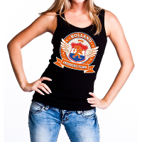 Zwart Holland drinking team tanktop / mouwloos shirt dames