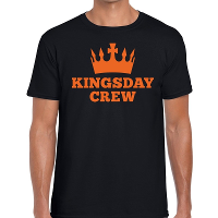 Zwart Kingsday crew t shirt voor heren