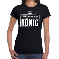 Zwart Lang lebe der Konig Duits t shirt dames