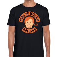 Zwart Sons of Willem t shirt heren