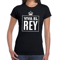 Zwart Viva el Rey Spaans t shirt dames