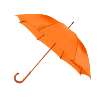 Paraplu 8 panels Dryfeet   oranje   dia 105 cm   85 cm lang   regen   polyester/hout