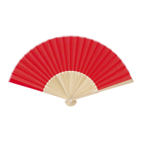 Spaanse handwaaier   rood   bamboe/papier   38 x 21 cm   spaanse waaier