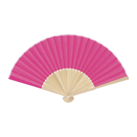 Spaanse handwaaier   roze   bamboe/papier   38 x 21 cm   spaanse waaier
