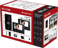 Bellcome Advanced 7 Video Kit 2 Familie Video deurintercom Kabelgebonden Complete set voor 14 delig Zwart