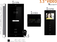Bellcome VKM.P1FR.T3S4.BLB04 Complete set voor Video deurintercom Kabelgebonden 1 gezinswoning Zwart