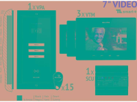 Bellcome VKM.P3FR.T7S4.BLB04 Complete set voor Video deurintercom Kabelgebonden 3 gezinswoning Zwart
