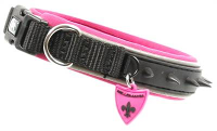 Bellomania Halsband Voor Hond Spikes Audrey Zwart/roze #95;_30 34x2,5 Cm