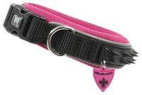 Bellomania Halsband Voor Hond Spikes Audrey Zwart/roze #95;_34 39x3cm