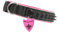 Bellomania Halsband Voor Hond Spikes Audrey Zwart/roze #95;_47 53x3,5 Cm