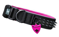 Bellomania Halsband Voor Hond Spikes Audrey Zwart/roze #95;_54 62x4 Cm