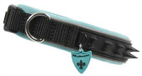 Bellomania Halsband Voor Hond Spikes Jade Zwart/groen #95;_34 39x3cm