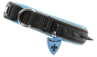 Bellomania Halsband Voor Hond Spikes Marina Zwart/aqua #95;_30 34x2,5 Cm