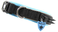 Bellomania Halsband Voor Hond Spikes Marina Zwart/aqua #95;_34 39x3cm