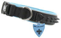 Bellomania Halsband Voor Hond Spikes Marina Zwart/aqua #95;_47 53x3,5 Cm