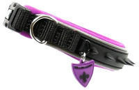 Bellomania Halsband Voor Hond Spikes Sophia Zwart/paars #95;_30 34x2,5 Cm