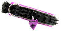 Bellomania Halsband Voor Hond Spikes Sophia Zwart/paars #95;_34 39x3cm