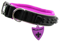 Bellomania Halsband Voor Hond Spikes Sophia Zwart/paars #95;_40 45x3,5 Cm