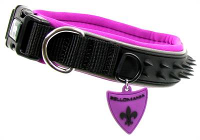 Bellomania Halsband Voor Hond Spikes Sophia Zwart/paars #95;_47 53x3,5 Cm