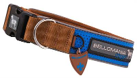 Bellomania Sport Halsband Voor Hond Wanda Bruin/blauw #95;_30 34x2,5 Cm