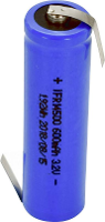 Beltrona FR14500HBG Speciale oplaadbare batterij 14500 Z soldeerlip LiFePO4 3.2 V 600 mAh