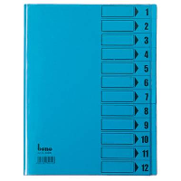 Bene Bene DIN A4 230g/m² Farbe: 084800BL Ordner Blauw DIN A4 PVC Aantal vakken: 12
