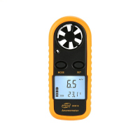 BENETECH GM816 Digitale Anemometer Windsnelheid Mini Lucht Luchtstroom Temperatuur met LCD achtergrondverlichting Windsn