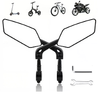 BENGGUO 1 Paar Fiets Achteruitkijkspiegel 360° Rotatie Anti verblindings HD Brede Bereik Fiets Stuur Reflector Spiegel v