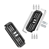 BENGGUO 10 in 1 Draagbare Fietsreparatietools 6mm Sleutel 6 Stuks CRV Verwijderbare Adapterslang voor Draagbare Fiets Sn