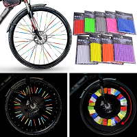 12 Stuks 7,5 cm Fietswiel Reflecterende Sticker Waarschuwingslicht Buis Strip MTB Fietsveiligheidskit voor MTB Racefiets