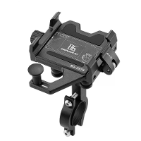 BENGGUO Aluminum Alloy Bike Phone Mount Quick Release Shock absorbing Anti slip Universal Motorcycle Handlebar 360° Rota