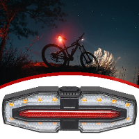 BENGGUO Fietsachterlicht 5 Lichtmodi USB C Oplaadbaar Waterdicht Slijtvast Fietsachterlicht met Afstandsbediening voor N