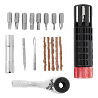 BENGGUO Fietsenreparatietool Cylindrische Vacuüm Bandenreparatie Draagbare Mini Ratchet Toolset Fietsonderhoudsapparatuu