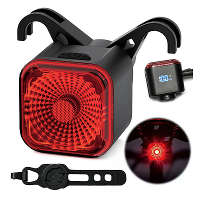 BENGGUO Slimme LED Digitale Display Fiets Achterlicht Rem geactiveerd IPX6 Waterdicht 500mAh Lange Batterijduur USB Opla