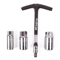 Benson Bougiesleutel / bougiedop set 4  delig   16mm / 18mm / 21mm   incl. T Sleutel