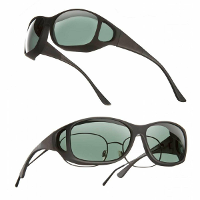 Suncover Overzetzonnebril   Unisex   Zwart Montuur   Gepolariseerde Glazen   Zonnebril