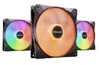 BeQuiet LIGHT WINGS LX 140mm PWM Triple Pack PC ventilator Zwart (b x h x d) 140 x 140 x 25 mm Incl. LED verlichting