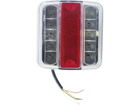 Berger & SchrÃ¶ter LED Aanhangerachterlicht Knipperlicht, Remlicht, Achterlicht, Kentekenverlichting Links 12 V Rood, Zilver Helder glas
