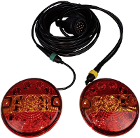 Berger & Schröter Aanhangerverlichtingsset 13 polig, 7 polig Knipperlicht, Remlicht, Achterlicht Achter 12 V Incl. Magneethouder