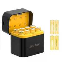 Beston M7037 8 Slot 1.5V Slim AA/AAA Lithium Batterijlader Snelle Oplaad Batterijlader Slim Oplaadcompartiment