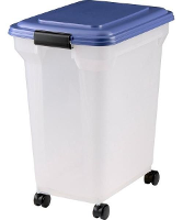 Bewaarcontainer Luchtdicht Transparant/blauw 45 Ltr