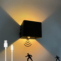 Bewegingssensof Oplaadbare Draadloze Wandlampen Moderne Decofatieve Veranda Licht Acryl Oplaadbare Wandlantaarns voof Hu