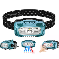 Bewegingssensor LED Hoofdlamp Oplaadbare Hoofdverlichting Waterdichte Inductie Hoofdlampen Hoofd Zaklamp voor Kamperen W