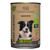 BF Petfood Biofood Organic Sensitive Kalkoen Bio Menu natvoer hond (blik 400 gram) 24 x 400 g