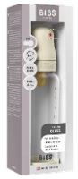 BIBS Glas Latex Medium Flow Babyfles 2+ Maanden Ivory