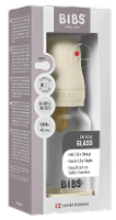 BIBS Glas Latex Slow Flow Babyfles 0+ Maanden Ivory