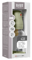 BIBS Glas Latex Slow Flow Babyfles 0+ Maanden Sage